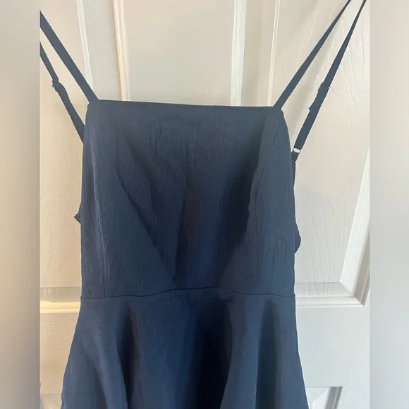 NWT Dark Blue Layered Mini Dress: Dance, Party, Holiday. Large. QNNGX - Picture 7 of 12